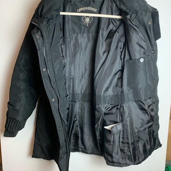 34. Oppenheimer Women’s Black Winter Coat Size Medium (Missing Hood) - Picture 10 of 13